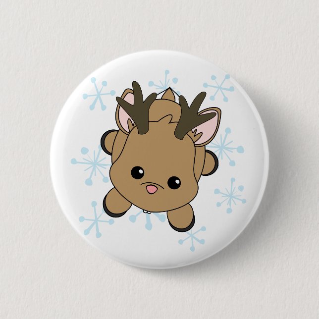 Cutie Deer 6 Cm Round Badge (Front)