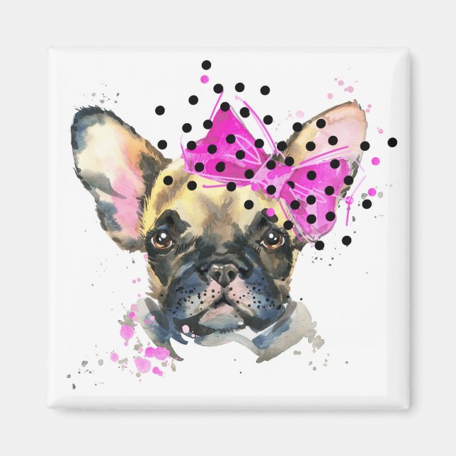Cutie French Bull Dog Magnet (Front)