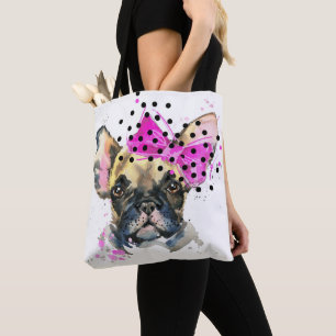 Cutie French Bull Dog Tote Bag