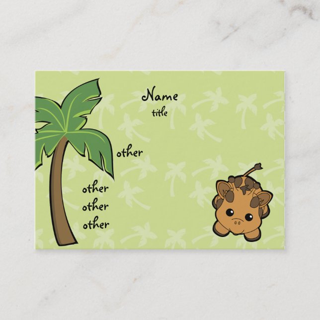 Cutie Giraffe Business Card (Front)