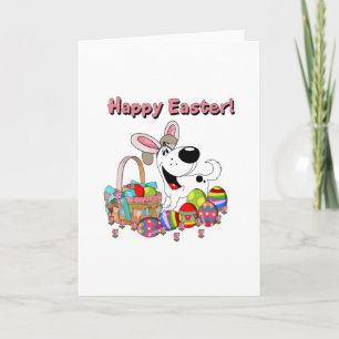 Cutie has Easter Bunny Ears Holiday Card