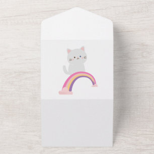 Cutie Kitten Cat                 All In One Invitation