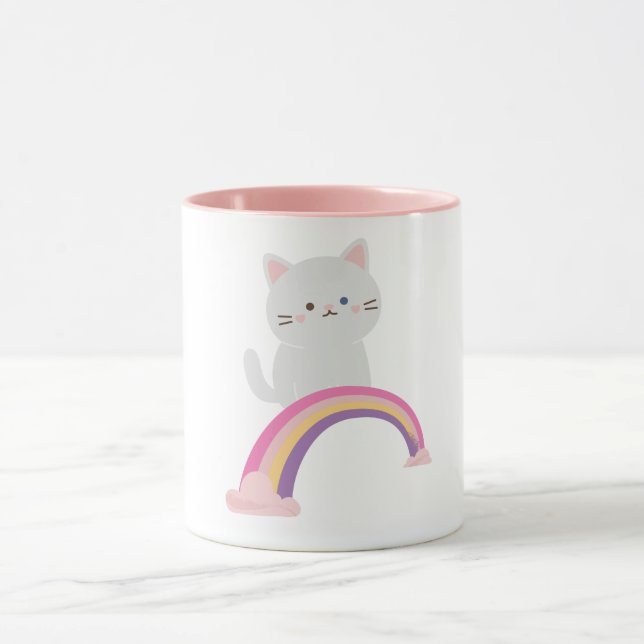 Cutie Kitten Cat Coffee Mug (Center)