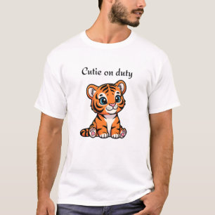 Cutie on Duty Shirt Cute Baby Tiger Tee