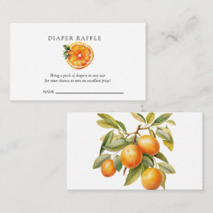 Cutie Orange Baby Shower Books for Baby Enclosure Card