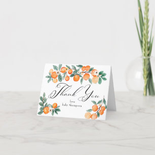 Cutie    Orange Baby Shower Thank You