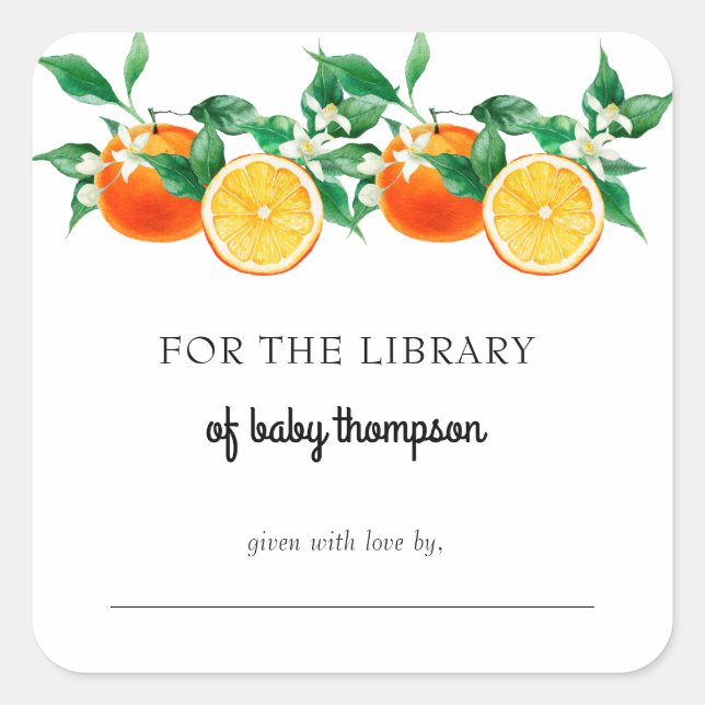 Cutie | Orange Citrus | Book Label (Front)