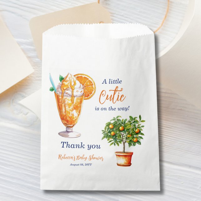 Cutie Orange Citrus Summer Ice Cream Baby Shower Favour Bag (Creator Uploaded)