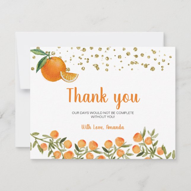 Cutie Orange Thank you card (Front)