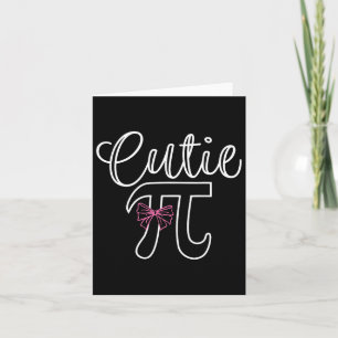 Cutie Pi Coquette Bow Women Kids Toddler Math Teac Card