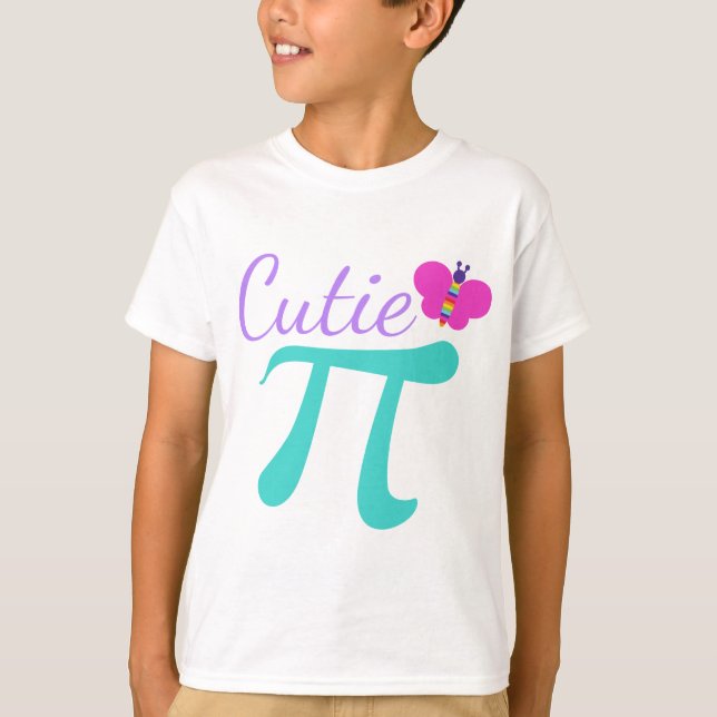 Cutie Pi Cute Math Pun Kids T-Shirt (Front)