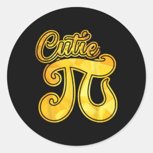 Cutie Pi Day Classic Round Sticker
