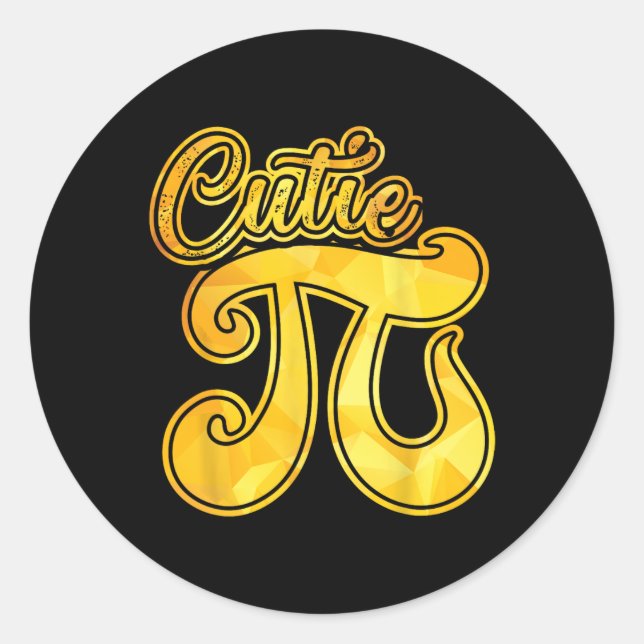 Cutie Pi Day  Classic Round Sticker (Front)