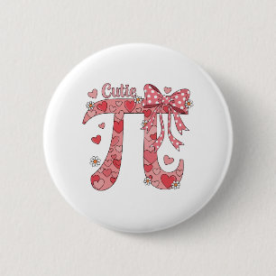 Cutie Pi Day Coquette Women Kids Girls Math 6 Cm Round Badge