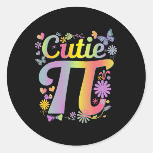 Cutie Pi Day Women Kids Math Lover Math Teacher St Classic Round Sticker