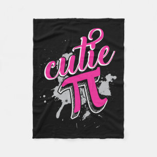 Cutie Pi Funny Math 3.14 Happy Pi Day  Fleece Blanket