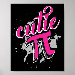 Cutie Pi Funny Math 3.14 Happy Pi Day Poster