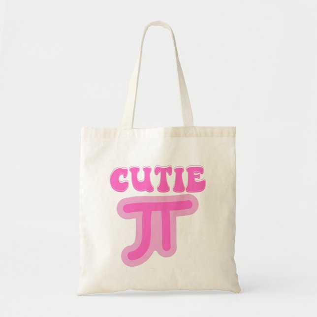 Cutie Pi - Funny Pi Day Tote Bag (Front)