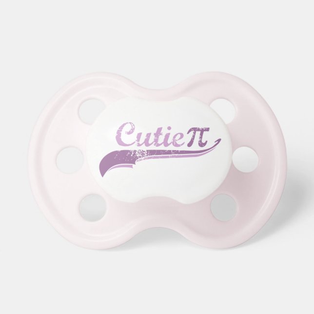 Cutie Pi Geek Baby Girl Pacifier (Front)