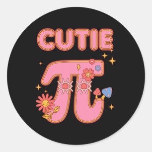 Cutie Pi Pie Happy Pi Day Mathematics Math Teacher Classic Round Sticker