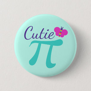 Cutie Pi Symbol Math Pun 6 Cm Round Badge
