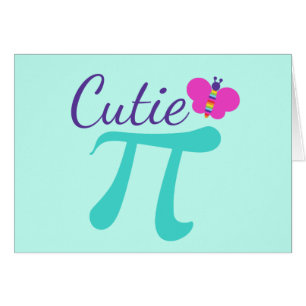 Cutie Pi Symbol Math Pun Card