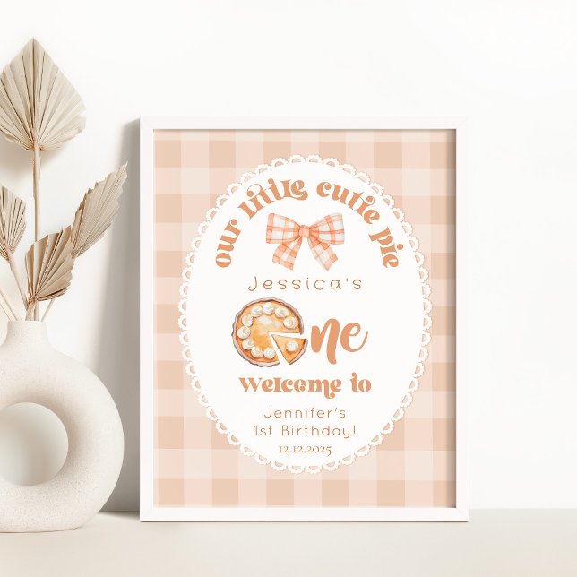 Cutie Pie 1st Birthday Welcome Poster (Creator Uploaded)