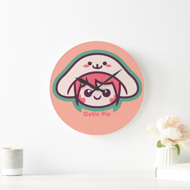 Cutie Pie Anime Large Clock (Home)
