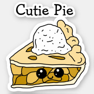 Cutie Pie Apple Pie Cartoon Sticker