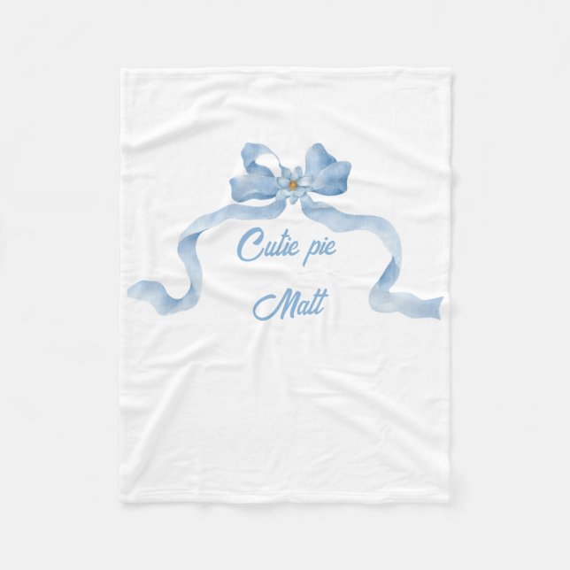 cutie pie baby fleece blanket (Front)