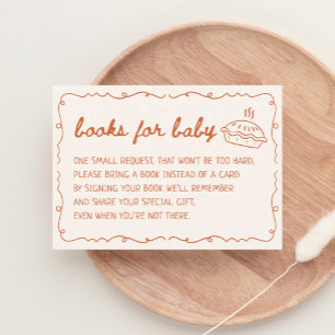 Cutie Pie Baby Shower Books for Baby Book Request Enclosure Card