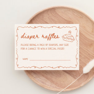 Cutie Pie Baby Shower Diaper Raffle Enclosure Card