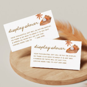 Cutie Pie Baby Shower Display Shower  Enclosure Card