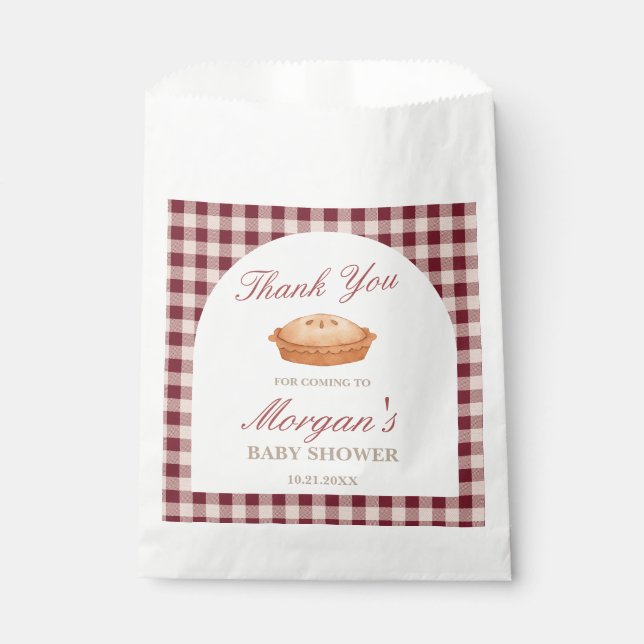 Cutie Pie Baby Shower Favour Bag (Front)