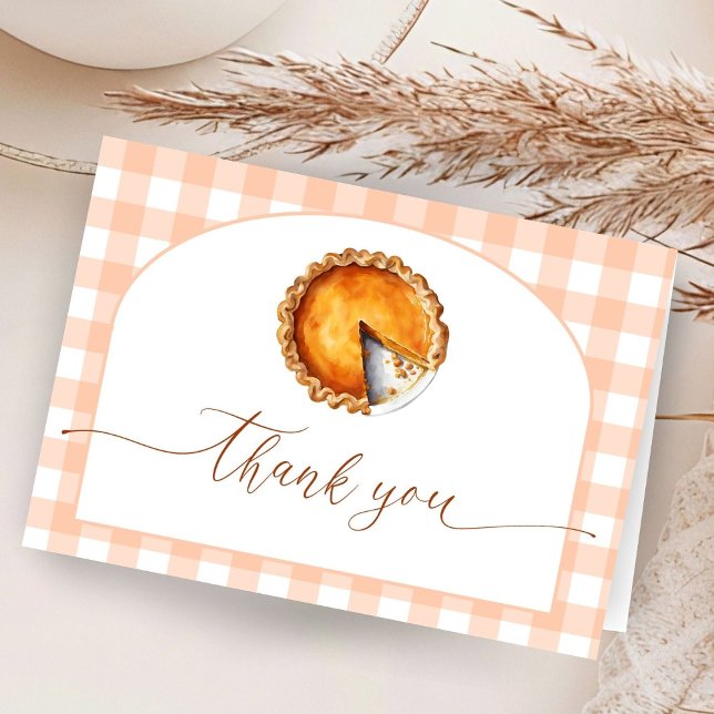 Cutie Pie Baby Shower Folded Thank You Card (Creator Uploaded)