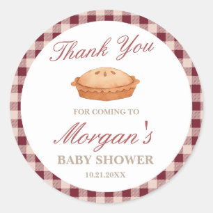 Cutie Pie Baby Shower Round Sticker