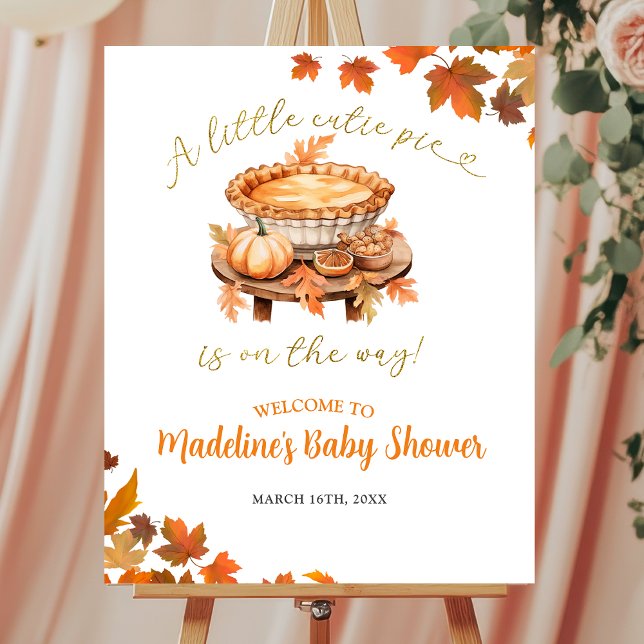 Cutie Pie Baby Shower Welcome Sign (Creator Uploaded)