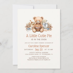 Cutie Pie Baking Fall Baby Shower Invitation