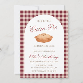 Cutie Pie Birthday Invitation