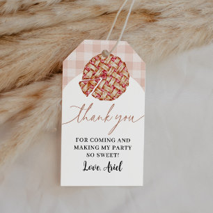 Cutie Pie Birthday Party Thank You Gift Tags