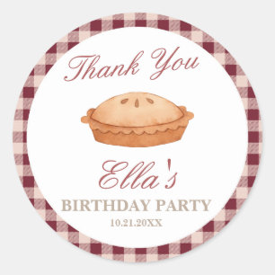 Cutie Pie Birthday Round Sticker