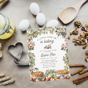 Cutie Pie   Fall Autumn Baby Shower Invitation