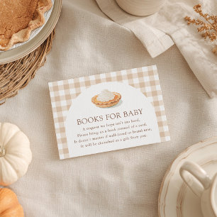 Cutie Pie Fall Baby Shower Books for Baby Enclosure Card