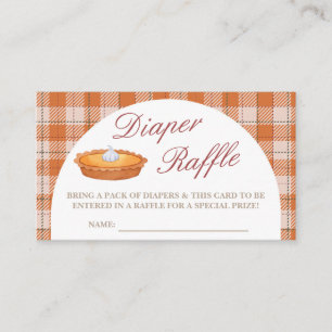Cutie Pie Fall Baby Shower Diaper Raffle Card