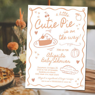 Cutie Pie Fall Baby Shower Invitation