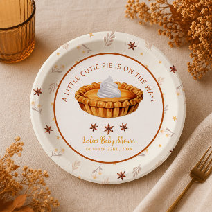 Cutie Pie Fall Baby Shower Paper Plates