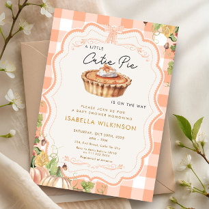 Cutie Pie Fall Pumpkin Pie Baby Shower Invitation