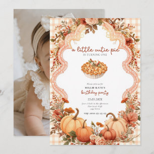 Cutie Pie First Birthday Invitation