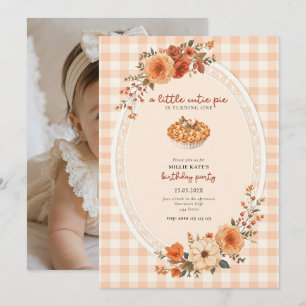 Cutie Pie First Birthday Invitation