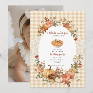Cutie Pie First Birthday Invitation